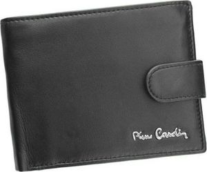 Pierre Cardin Zapinany portfel męski ze skóry naturalnej z metalowym logo Pierre Cardin Nie dotyczy 1