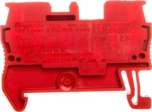 Shumee Złączka szynowa 2-przewodowa 0,08-4mm2 czerwona ST 2,5 RD 3037096 /50szt./ 1