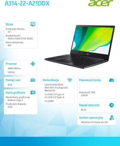 Laptop Acer A314-22-A21DDX (NX.HVVAA.001) 4