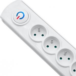 Listwa zasilająca Qoltec przeciwprzepięciowa 8 gniazd 1.5 m biała (1_788943) 2