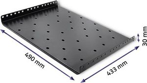Qoltec Półka do szafy RACK stała 490x433 mm (54473) 3