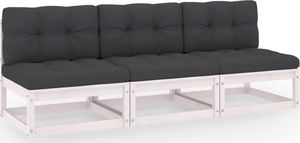 vidaXL 3-osobowa sofa z poduszkami, lite drewno sosnowe 1