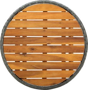 vidaXL Stolik herbaciany szary rattan PE i drewno akacjowe 4