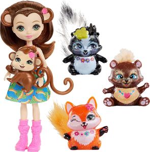 Mattel Enchantimals Zestaw Prezentowy Lalka i 4 figurki 1