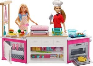 Lalka Barbie Mattel  Idealna Kuchnia i lalka Kariera - Szef kuchni (FXN99, FRH73) 1