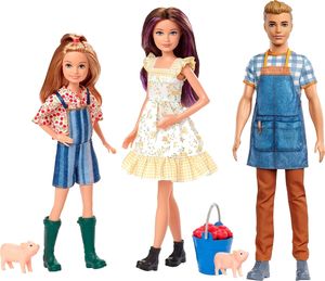 Lalka Barbie Mattel Barbie lalka Ken, Skipper, Stacie i prosiaczki 1
