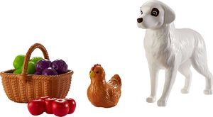 Lalka Barbie Mattel Barbie zestaw Farma Traktor z przyczepką, lalka Barbie z kurnikiem i Ken ze świnką 9