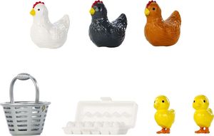 Lalka Barbie Mattel Barbie zestaw Farma Traktor z przyczepką, lalka Barbie z kurnikiem i Ken ze świnką 10