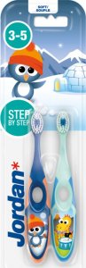 Jordan  Szczoteczka do zębów DUO Soft Clean dla dzieci (3-5 lat) miękka 1 op-2 szt. mix wzorów 3