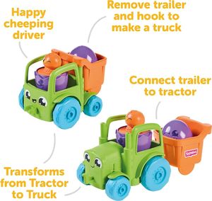 Figurka Tomy Tommies - Traktor wywrotka 2w1 + kurczak w skorupce (E73219) 4