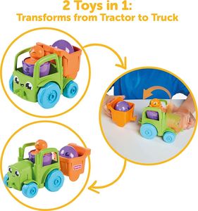 Figurka Tomy Tommies - Traktor wywrotka 2w1 + kurczak w skorupce (E73219) 5