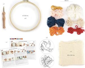 Graine Creative Zestaw Punch Needle Dwa wzory D: 15 cm 2
