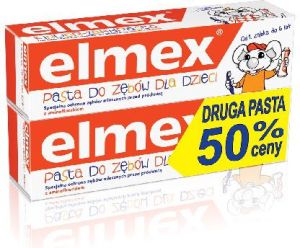 Elmex  Pasta do zębów Dla Dzieci 0 do 6 lat + druga 50% 50mlx2 1