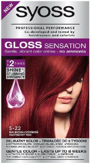 Syoss Gloss Sensation Farba do włosów 5-22 Malinowa Czerwień 1