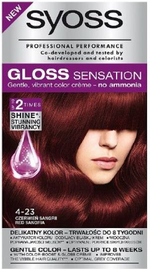 Syoss Gloss Sensation Farba do włosów 4-23 Czerwień Sangrii 1