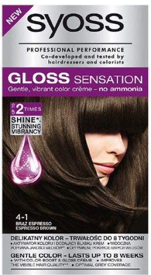 Syoss Gloss Sensation Farba do włosów 4-1 Brąz Espresso 1