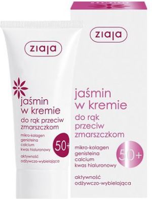 Ziaja Seria Jaśminowa Jaśmin w kremie do rąk przeciw zmarszczkom 50+ 50ml 1