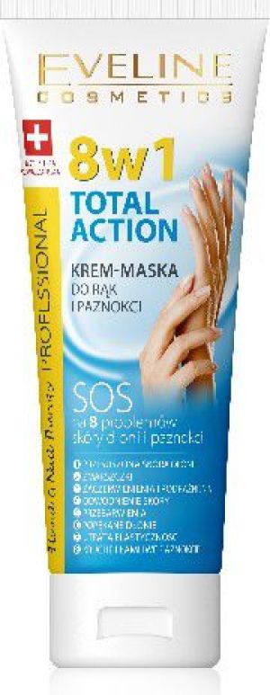 Eveline Hand & Nail Therapy Total Action 8w1 Krem-maska do rąk i paznokci 75ml 1