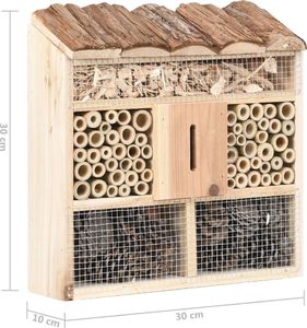 vidaXL Domek dla owadów, 30x10x30 cm, drewno jodłowe 6