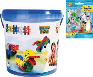 ClicsToys Klocki Konstrukcyjne Clics Wiaderko 8 W 1+ Gratis Pingwiny 1