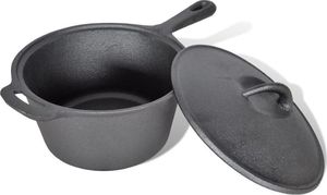 vidaXL Kociołki, naczynia żeliwne, zestaw 9 sztuk 5