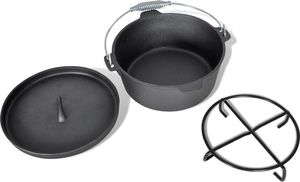 vidaXL Kociołki, naczynia żeliwne, zestaw 9 sztuk 6