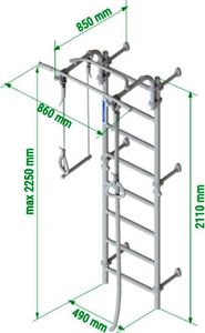 Małpiszon Drabinka gimnastyczna Kometa Next 1 biała 5