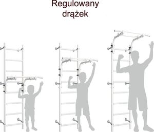 Małpiszon Drabinka gimnastyczna Kometa Next 1 biała 6
