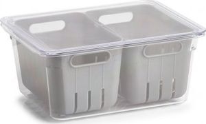 Zeller Pudełko do lodówki, plastik, szara, 22,5x17,5x10 cm 1