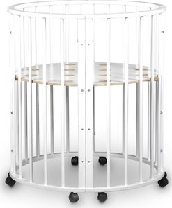 Mebelev Łóżeczko dla dzieci transformer SLEEPY 8w1 81x81 białe 11