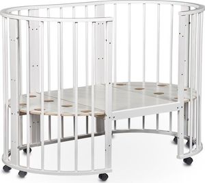 Mebelev Łóżeczko dla dzieci transformer SLEEPY 8w1 81x81 białe 4