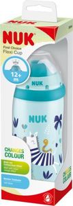 NUK Kubek 300 ml z silikonową słomką Flexi Cup Zebra niebieski 255575 Nuk 1