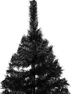 vidaXL Choinka sztuczna na stojaku Czarna 3