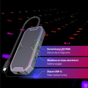 Stacja/replikator Unitek USB-C (D1029A) 4