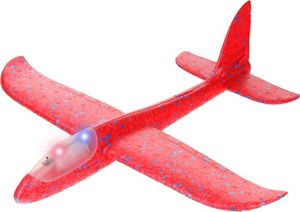 NoboKids Samolot Styropianowy Szybowiec 2xLED - Czerwony 1