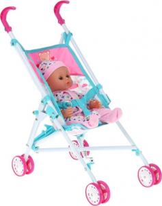NoboKids Lalka Bobas z Wózkiem 15w1 Mata Łóżko Nocnik 9