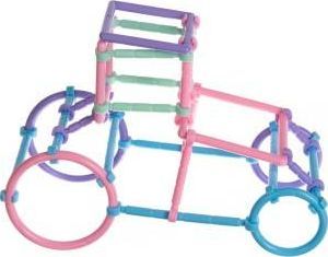 Klocki Konstrukcyjne Słomki Patyczki Zestaw 1000 Elementów 6