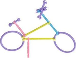 Klocki Konstrukcyjne Słomki Patyczki Zestaw 1000 Elementów 7