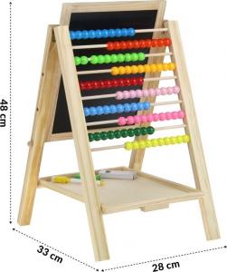 NoboKids Drewniana Tablica Magnetyczna Kredowa Liczydło 14