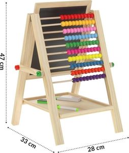 NoboKids Drewniana Tablica Magnetyczna Kredowa Liczydło 3