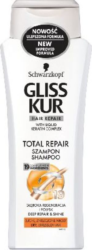 Schwarzkopf Gliss Kur Total Repair Szampon do włosów suchych i zniszczonych 250 ml 1