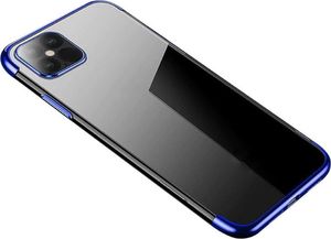 Hurtel Clear Color case żelowy pokrowiec etui z metaliczną ramką Samsung Galaxy S21+ 5G (S21 Plus 5G) niebieski 1