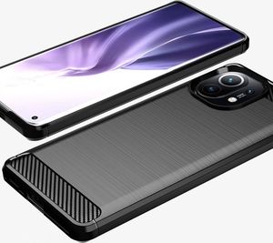 Hurtel Carbon Case elastyczne etui pokrowiec Xiaomi Mi 11 niebieski 3