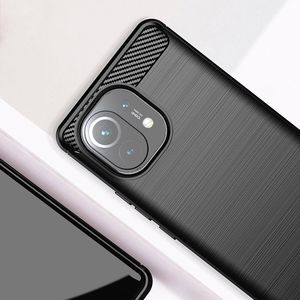 Hurtel Carbon Case elastyczne etui pokrowiec Xiaomi Mi 11 niebieski 4
