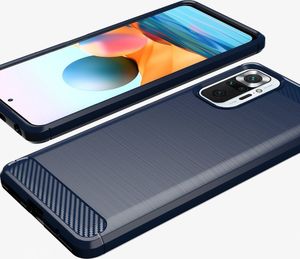 Hurtel Carbon Case elastyczne etui pokrowiec Xiaomi Redmi Note 10 Pro niebieski 3