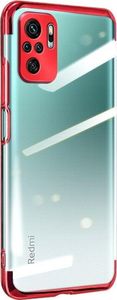 Hurtel Clear Color case żelowy pokrowiec etui z metaliczną ramką Xiaomi Redmi K40 Pro+ / K40 Pro / K40 / Poco F3 / Mi 11i czerwony 1