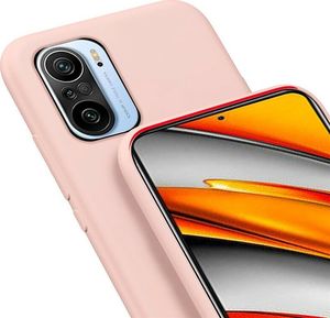 Hurtel Silicone Case elastyczne silikonowe etui pokrowiec Xiaomi Redmi K40 Pro+ / K40 Pro / K40 / Poco F3 / Mi 11i różowy 4