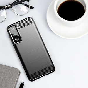 Hurtel Carbon Case elastyczne etui pokrowiec Samsung Galaxy S21 FE niebieski 7