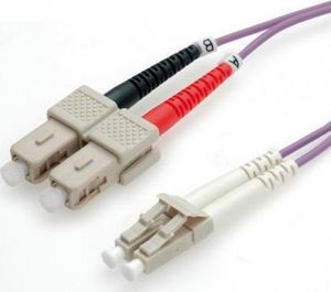 Roline ROLINE Patchcord światłowodowy 50/125um LC-SC OM4 2m fioletowy 1