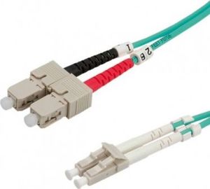 Roline ROLINE Patchcord światłowodowy 50/125um LC-SC OM3 3m turkusowy 1